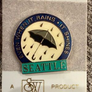 Collector Pin Seattle Rain Umbrella Enamel Pin